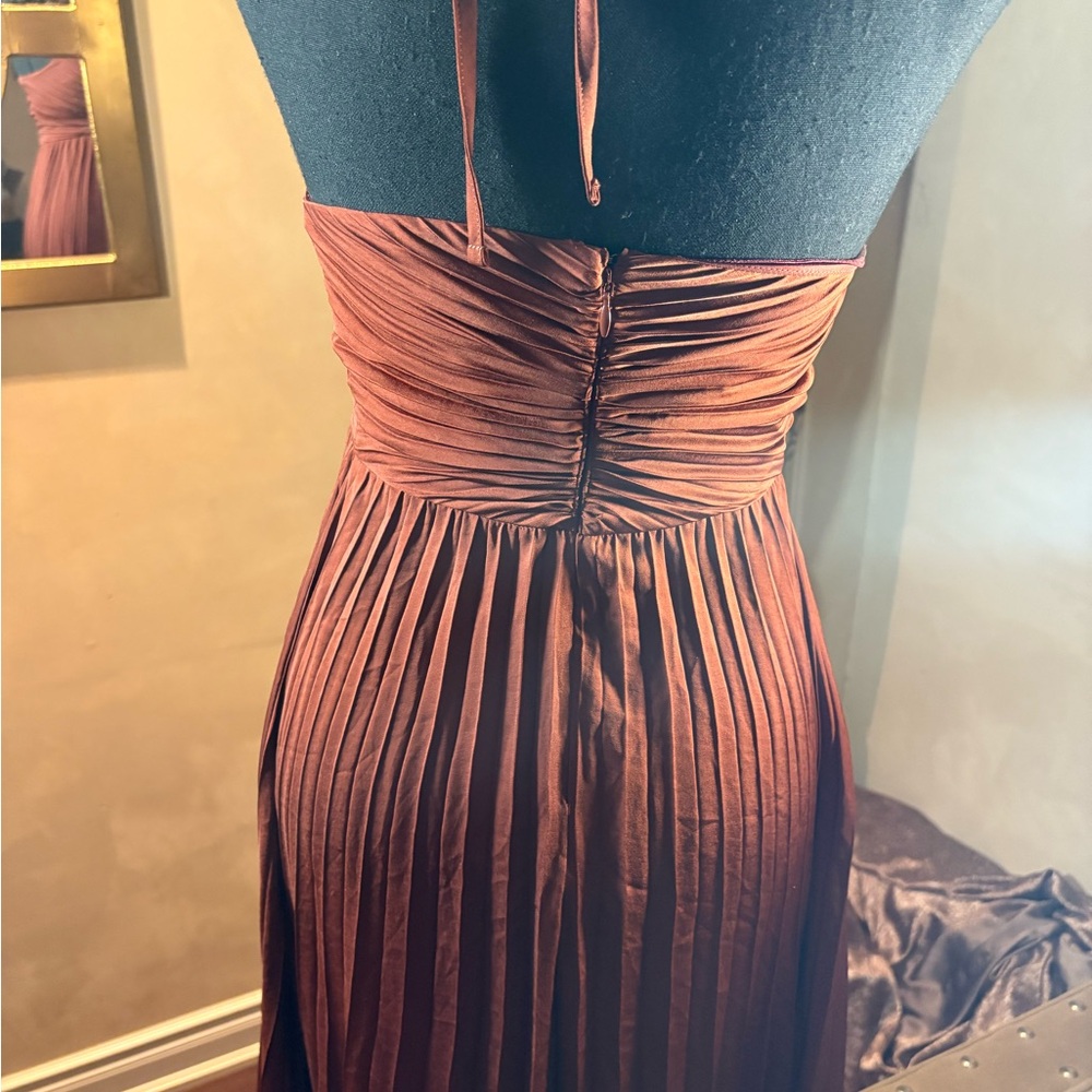 Express Copper Backless Dress - Picture 2 of 4